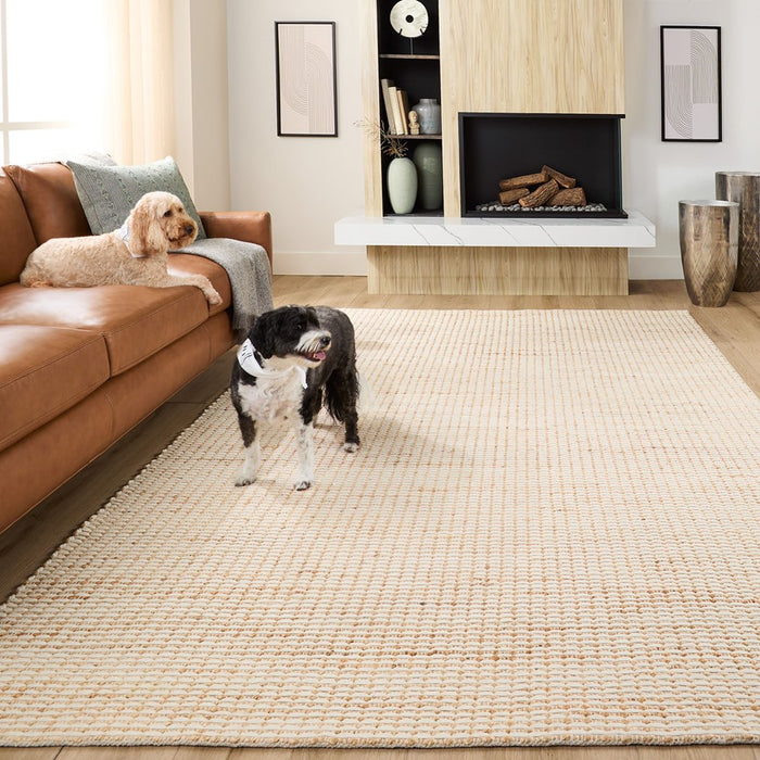 Lavin Rugs N3007 Chara 5'3" x 7'6" Mono Rug, Ivory Beige/Neutral