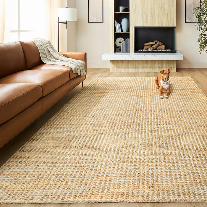 Lavin Rugs N3008 Chara 5'3" x 7'6" Mono Rug, Ivory Beige/Neutral