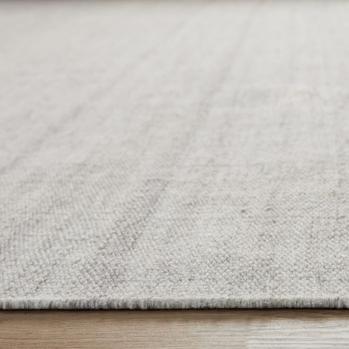 Lavin Rugs N4001 Kiran 5'3" x 7'6" Monochromatic Rug, Ivory/Silver