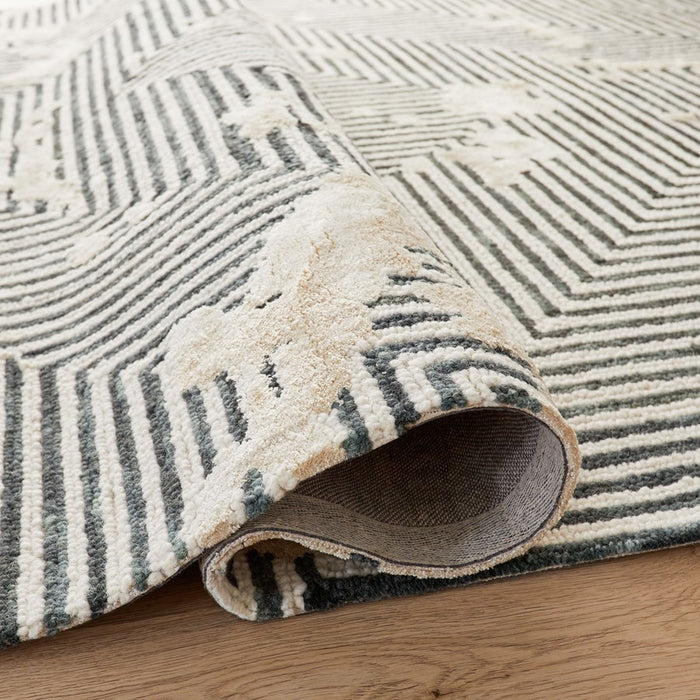 Lavin Rugs N5003 Vani 2' x 3' Geo Rug, Grey Beige/Black/Natural