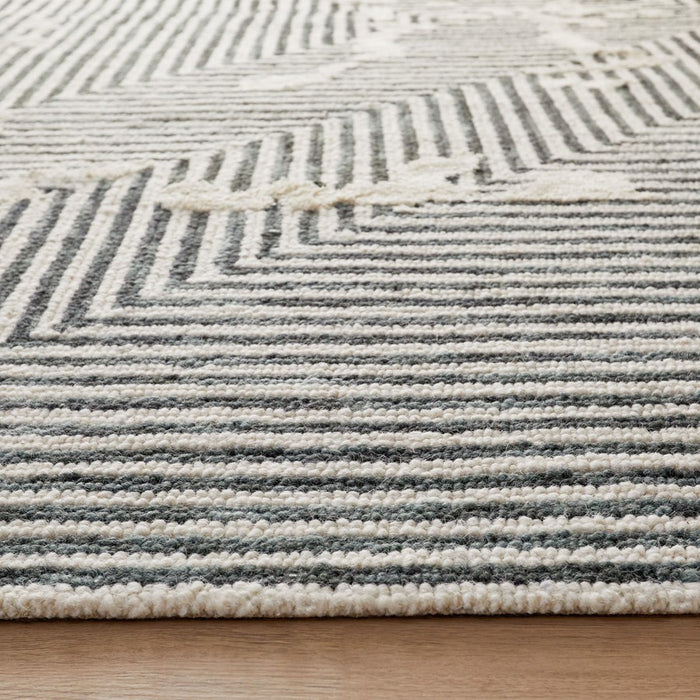Lavin Rugs N5003 Vani 5'3" x 7'6" Geo Rug, Grey Beige/Black/Natural