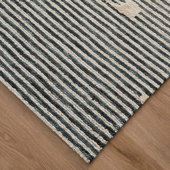 Lavin Rugs N5003 Vani 5'3" x 7'6" Geo Rug, Grey Beige/Black/Natural