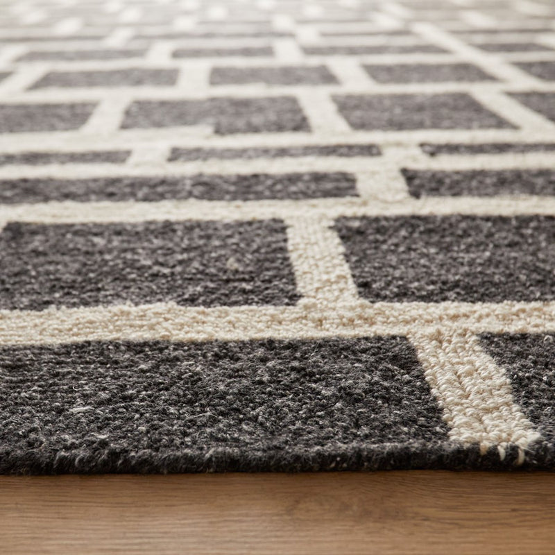 Lavin Rugs N5007 Myra 2' x 3' Geometric Rug, Grey Beige/Black/White