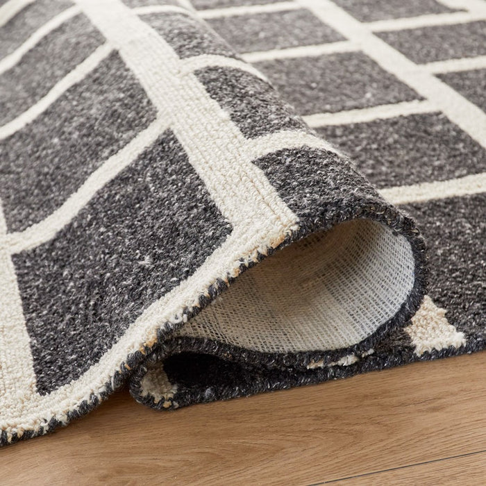 Lavin Rugs N5007 Myra 9'10" x 13'2" Geo Rug, Grey Beige/Black/White
