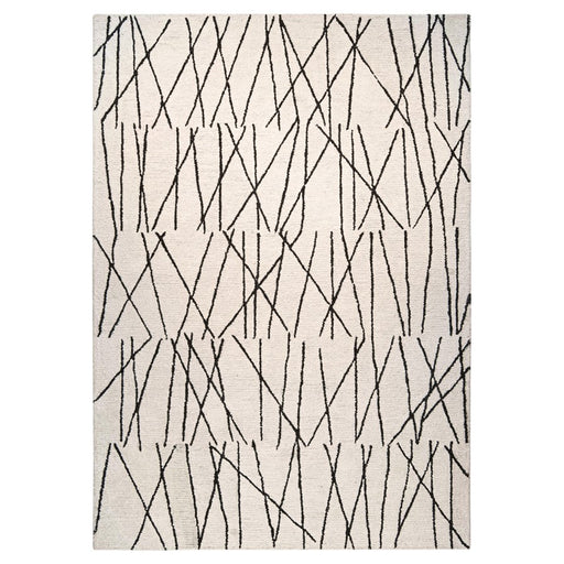 Lavin Rugs N5008 Myra 2' x 3' Linear Rug, Charcoal/Black/White - N5008-0203