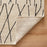 Lavin Rugs N5008 Myra 6'7" x 9'6" Linear Rug, Charcoal/Black/White