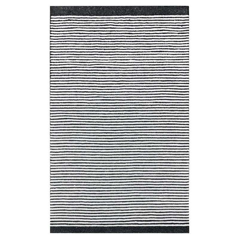 Lavin Rugs N5010 Myra 2' x 3' Stripe Rug, Beige Grey/Black/White - N5010-0203