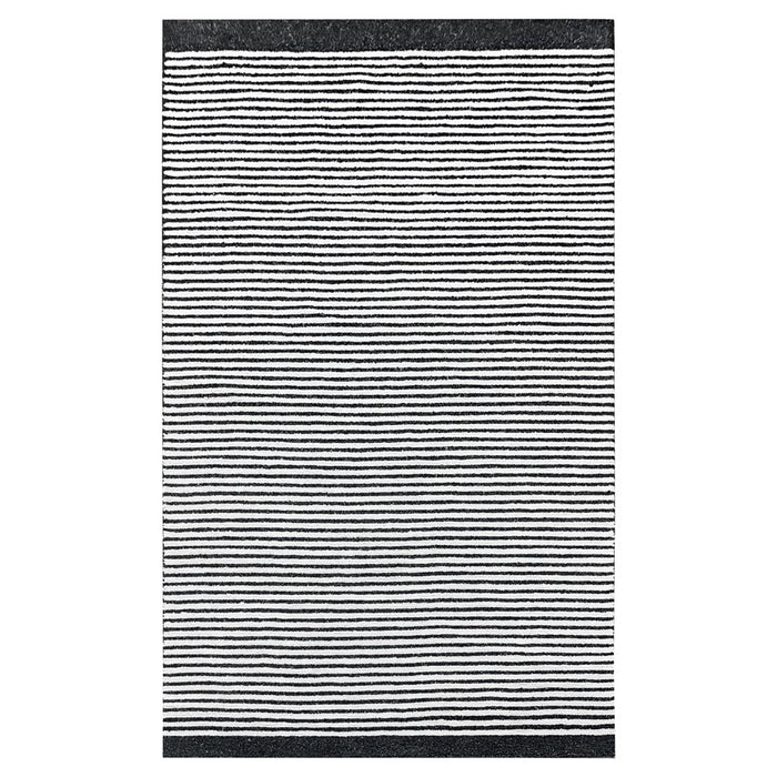 Lavin Rugs N5010 Myra 9'10" x 13'2" Stripe Rug, Beige/Black/White - N5010-1013