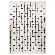 Lavin Rugs N5012 Myra 2' x 3' Stripe Rug, Beig Grey/Black/White - N5012-0203