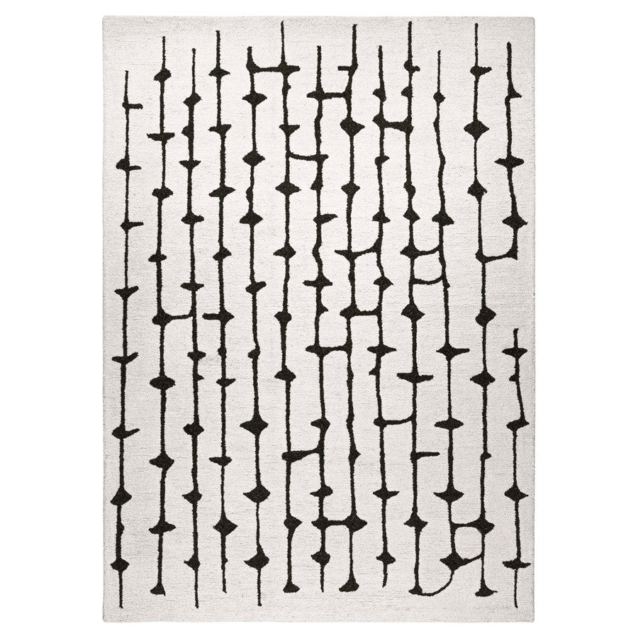 Lavin N5012 Myra 7'10"x10'10" Stripe Rug, Beig Grey/Black/White - N5012-0811