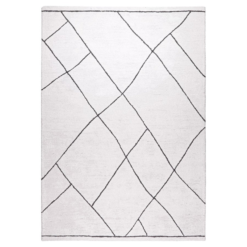 Lavin Rugs N5013 Myra 2' x 3' Geo Rug, Cream Brown/Black/White - N5013-0203