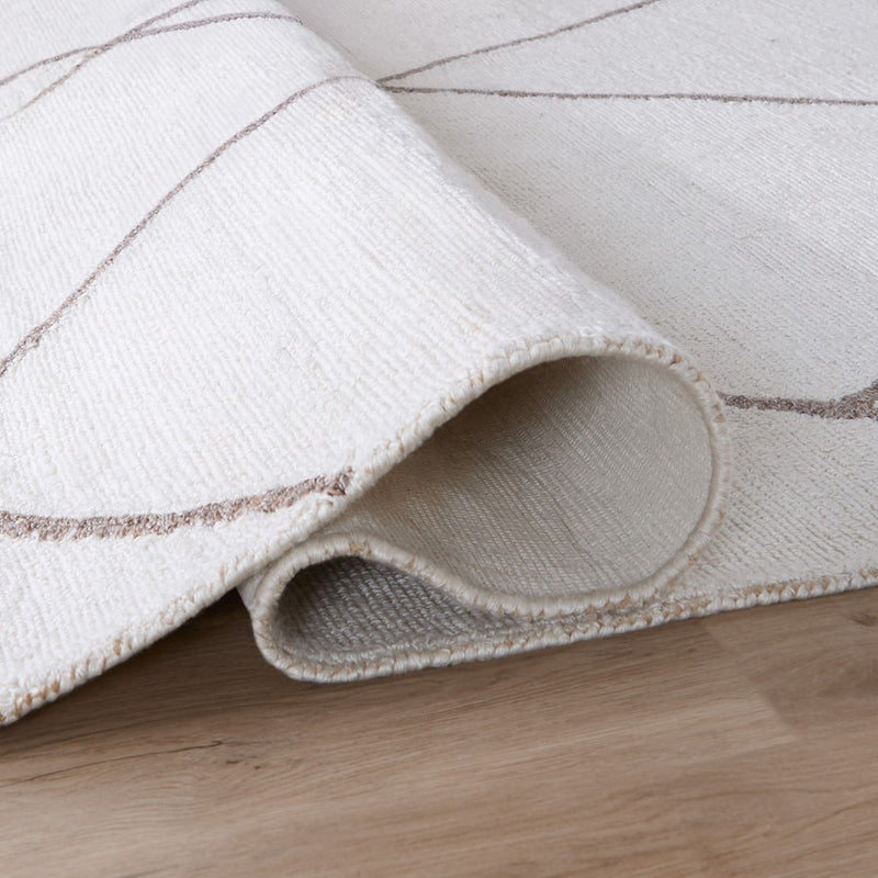 Lavin Rugs N5013 Myra 2' x 3' Geo Rug, Cream Brown/Black/White