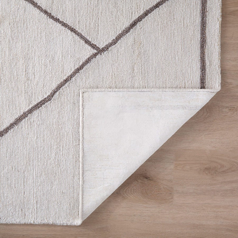 Lavin Rugs N5013 Myra 6'7" x 9'6" Geo Rug, Cream Brown/Black/White