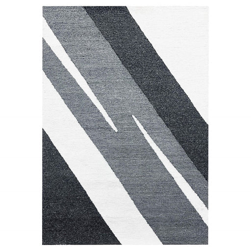 Lavin Rugs N5014 Kali 6'7"x9'6" Stripe Rug, Cream/Black/White/Grey - N5014-0609