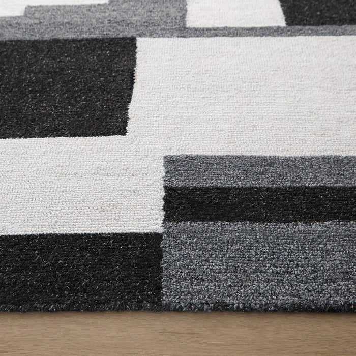 Lavin Rugs N5016 Kali 2' x 3' Geo Rug, Grey Cream/Black/White/Grey