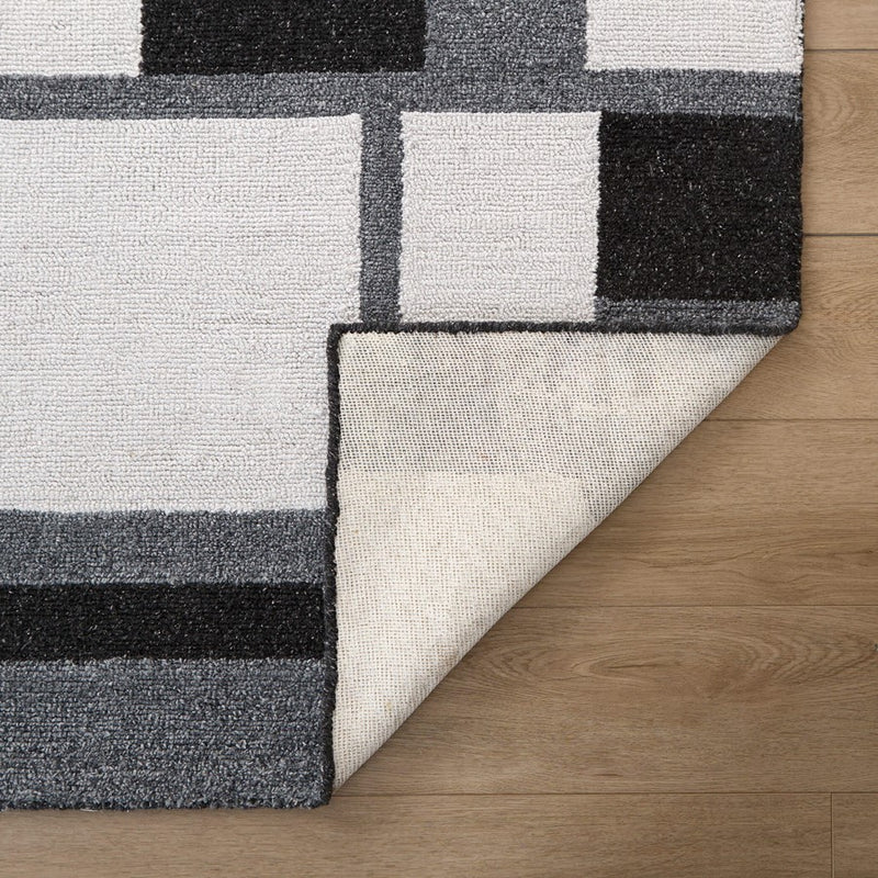 Lavin Rugs N5016 Kali 2' x 3' Geo Rug, Grey Cream/Black/White/Grey