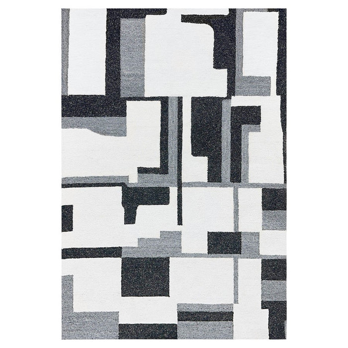 Lavin Rugs N5016 Kali 6'7" x 9'6" Geo Rug, Cream/Black/White/Grey - N5016-0609