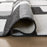 Lavin Rugs N5016 Kali 6'7" x 9'6" Geo Rug, Cream/Black/White/Grey