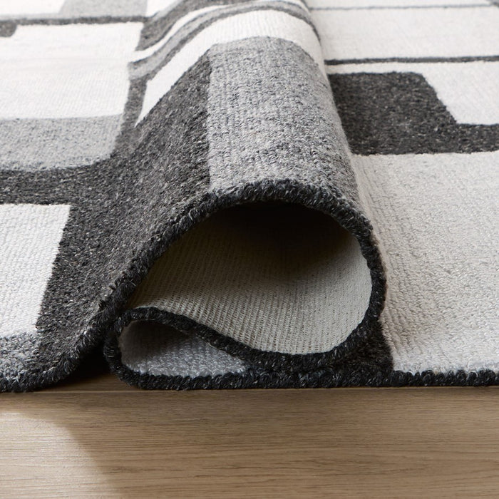 Lavin Rugs N5016 Kali 7'10"x10'10" Geo Rug, Cream/Black/White/Grey