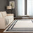 Lavin Rugs N5017 Kali 9'10" x 13'2" Border Rug, Cream/Black/White