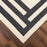 Lavin Rugs N5017 Kali 9'10" x 13'2" Border Rug, Cream/Black/White
