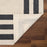 Lavin Rugs N5017 Kali 9'10" x 13'2" Border Rug, Cream/Black/White