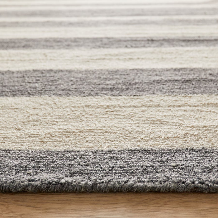 Lavin Rugs N5018 Kali 9'10" x 13'2" Geo Rug, Grey Cream/Grey/White