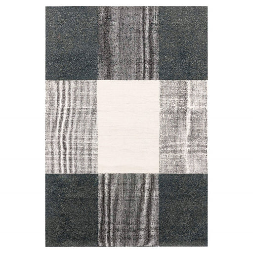 Lavin Rugs N5021 Kali 2'x3' Checker Rug, Grey Ivory/Black/White - N5021-0203