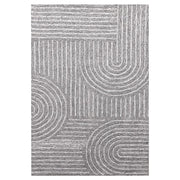 Lavin Rugs N5022 Kali 2' x 3' Linear Swirl Rug, Cream/Grey/White - N5022-0203
