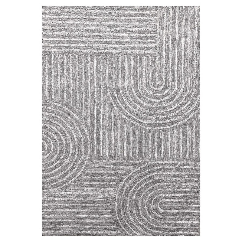 Lavin Rugs N5022 Kali 2' x 3' Linear Swirl Rug, Cream/Grey/White - N5022-0203