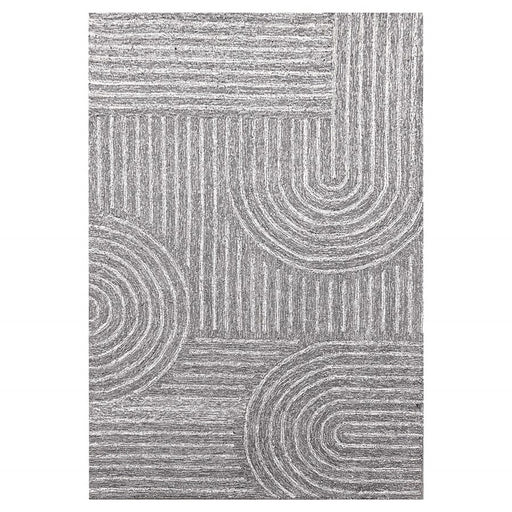 Lavin Rugs N5022 Kali 6'7"x9'6" Linear Swirl Rug, Cream/Grey/White - N5022-0609