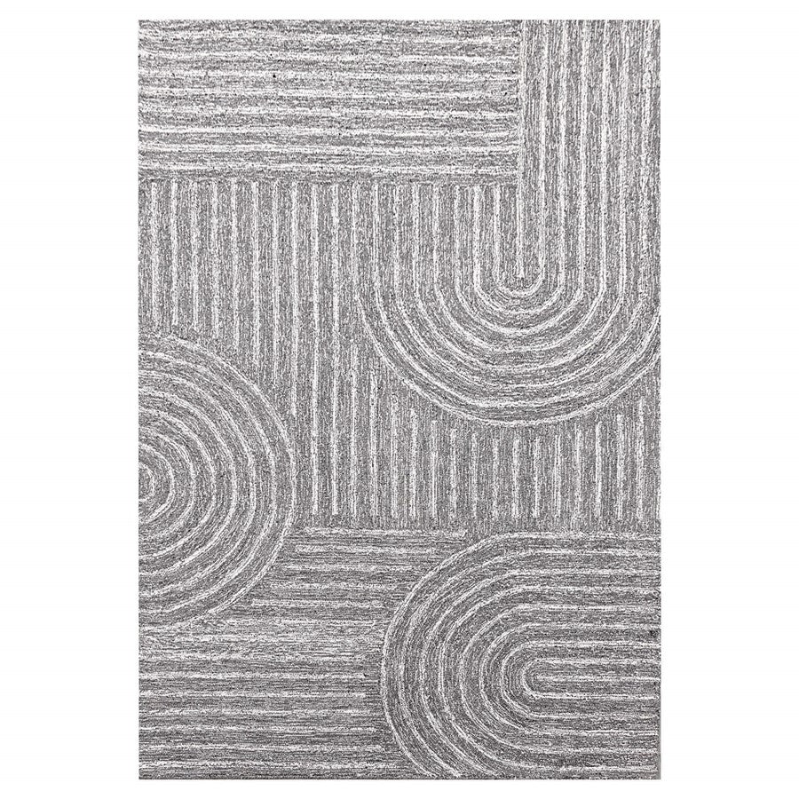 Lavin N5022 Kali 7'10"x10'10" Linear Swirl Rug, Cream/Grey/White - N5022-0811