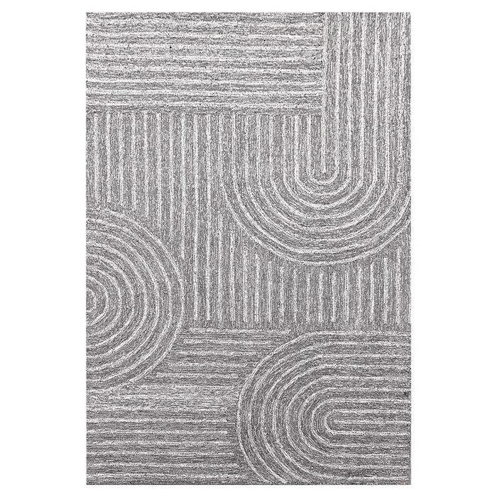 Lavin N5022 Kali 9'10"x13'2" Linear Swirl Rug, Cream/Grey/White - N5022-1013