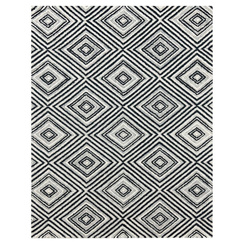 Lavin Rugs N5023 Vani 2' x 3' Geometric Rug, Grey Cream/Black/White - N5023-0203