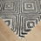Lavin Rugs N5023 Vani 5'3" x 7'6" Geo Rug, Grey Cream/Black/White