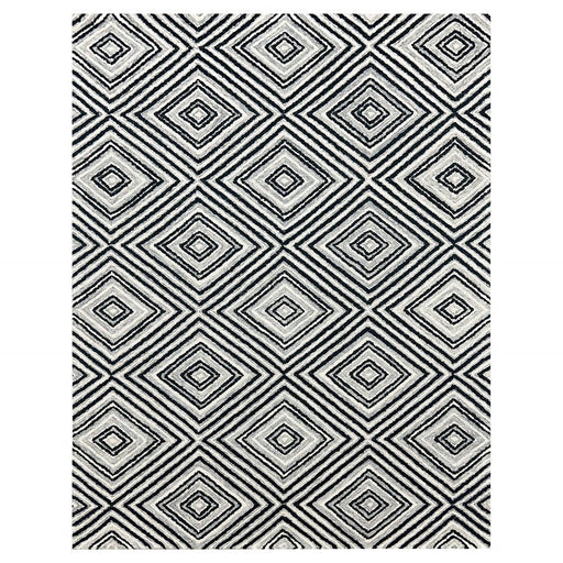 Lavin Rugs N5023 Vani 9'10" x 13'2" Geo Rug, Grey Cream/Black/White - N5023-1013