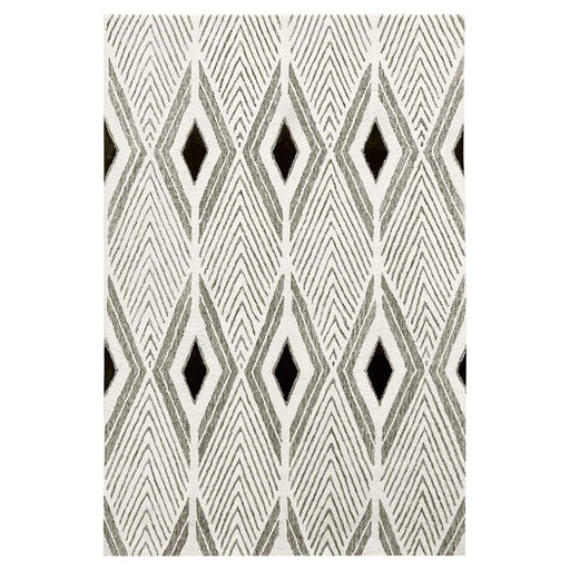 Lavin Rugs N5024 Vani 5'3" x 7'6" Geo Rug, Cream Balck/Black/White - N5024-0507