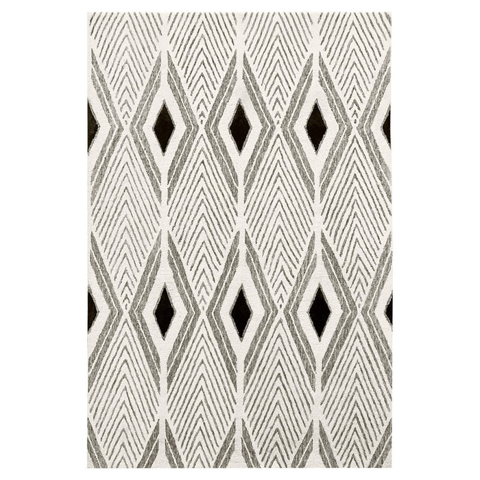 Lavin Rugs N5024 Vani 6'7" x 9'6" Geo Rug, Cream Balck/Black/White - N5024-0609