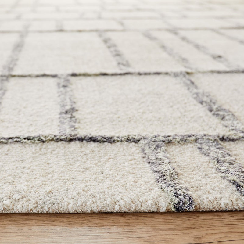 Lavin Rugs N5025 Vani 2' x 3' Geo Rug, Cream Green/White/Ivory
