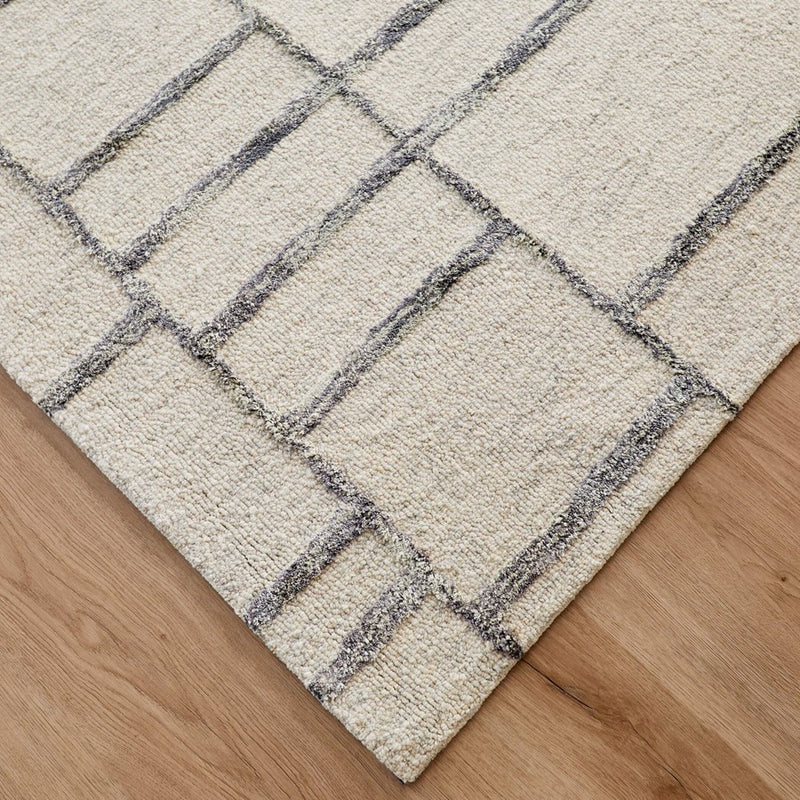 Lavin Rugs N5025 Vani 2' x 3' Geo Rug, Cream Green/White/Ivory