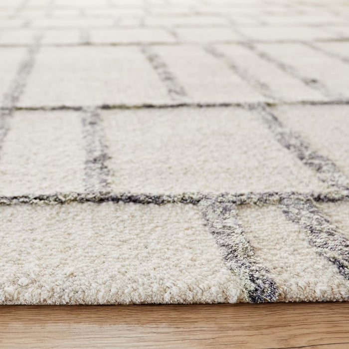 Lavin Rugs N5025 Vani 9'10" x 13'2" Geo Rug, Green/White/Ivory