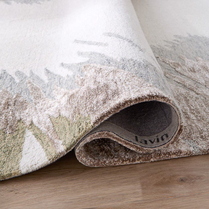 Lavin Rugs N5026 Vani 5'3" x 7'6" Marbled Rug, Grey Cream/Earth