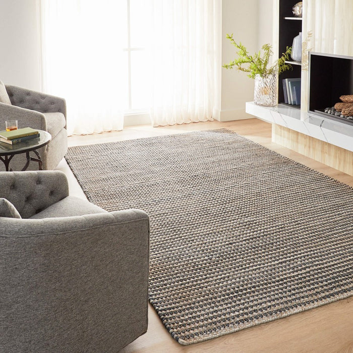 Lavin Rugs N5027 Ganges 5'3" x 7'6" Stripe Rug, Cream Green/Green