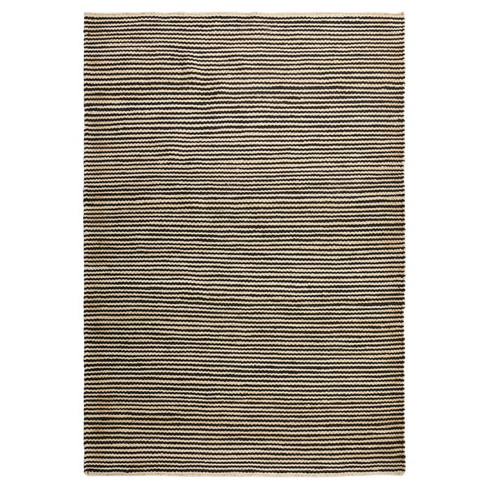 Lavin Rugs N5028 Ganges 6'7" x 9'6" Stripe Rug, Cream/Black/Natural - N5028-0609