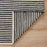 Lavin Rugs N5028 Ganges 6'7" x 9'6" Stripe Rug, Cream/Black/Natural