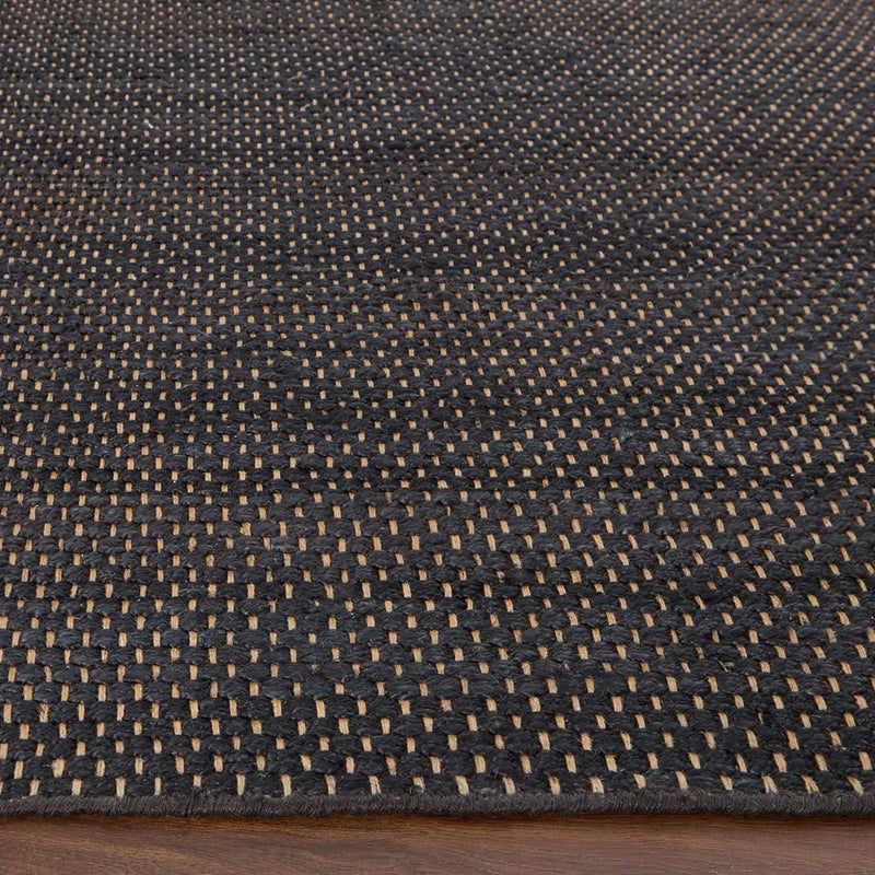 Lavin Rugs N5029 Ganges 2' x 3' Solid Rug, Black/Black