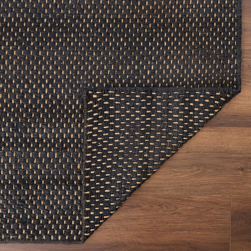 Lavin Rugs N5029 Ganges 2' x 3' Solid Rug, Black/Black