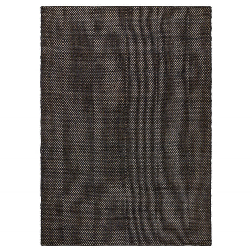 Lavin Rugs N5029 Ganges 6'7" x 9'6" Solid Rug, Black/Black - N5029-0609