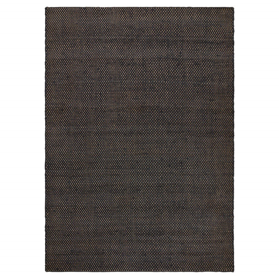 Lavin Rugs N5029 Ganges 9'10" x 13'2" Solid Rug, Black/Black - N5029-1013