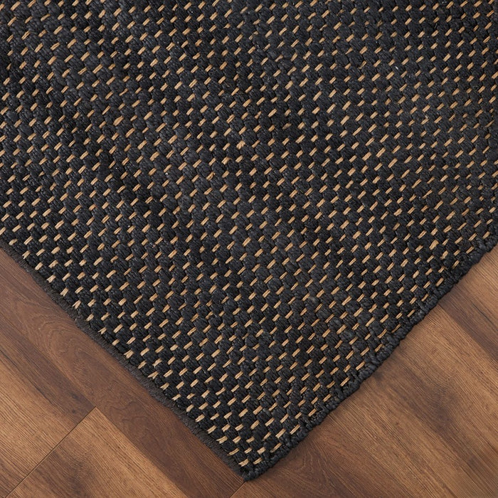 Lavin Rugs N5029 Ganges 9'10" x 13'2" Solid Rug, Black/Black